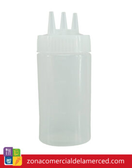 Botella Condimento 230ml con 3 Orificios.